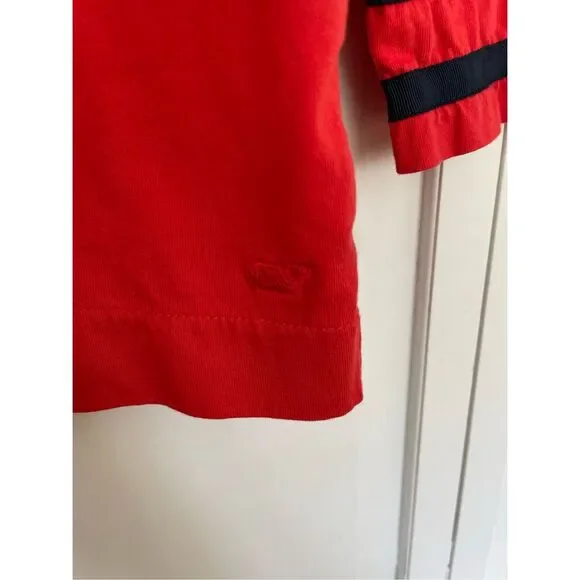 Vineyard vines red with navy trim blouse xs - Picture 4 of 9